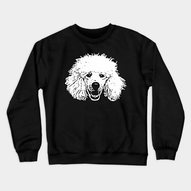 White Poodle Crewneck Sweatshirt by childofthecorn